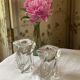 Pair of vintage Saint Louis crystal candlesticks from the 70s