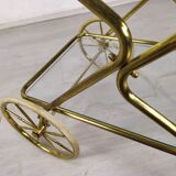 Vintage golden brass rolling service