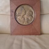 Art Deco bronze sculpture "Maternity" signed Thibault