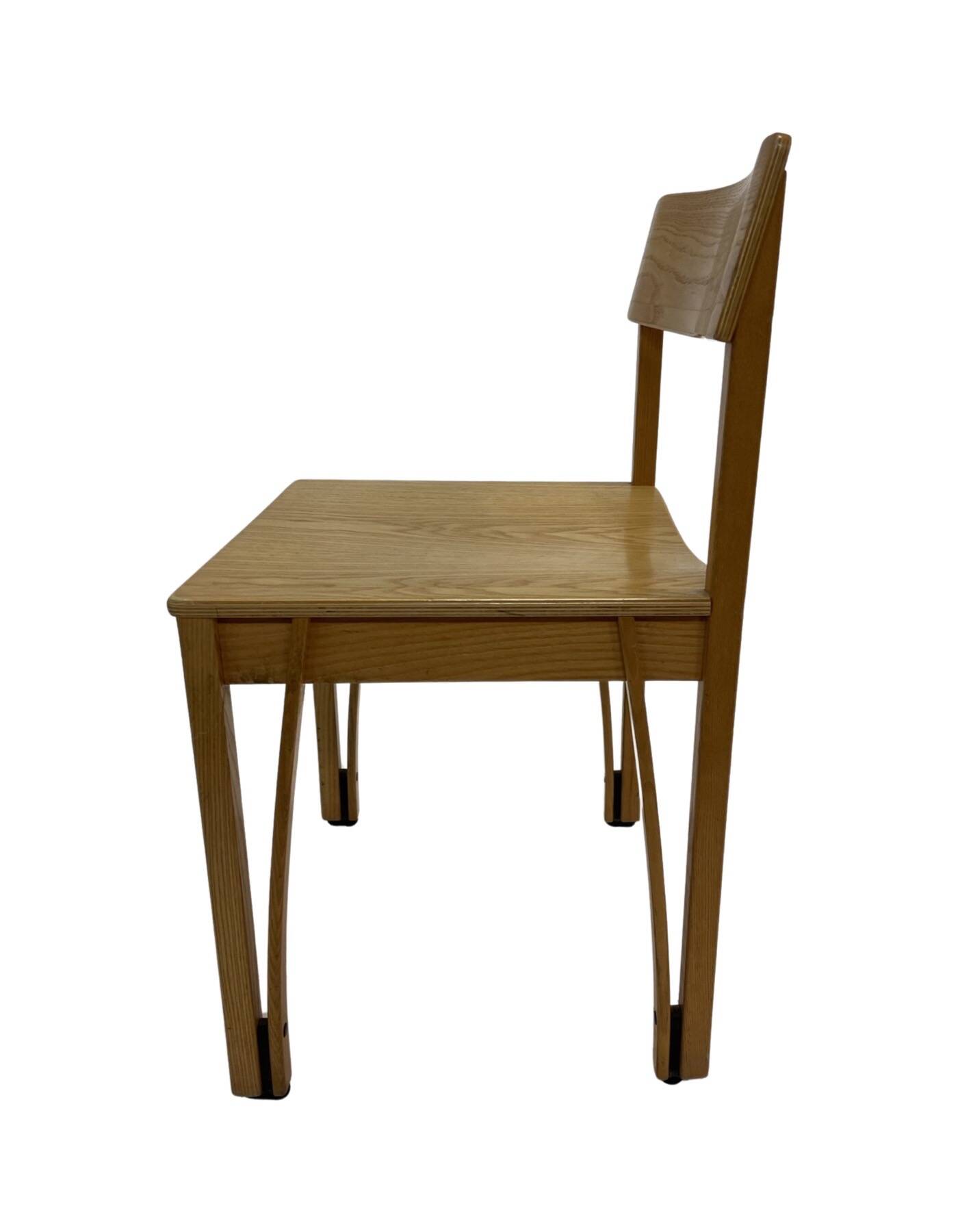 Vintage wooden chair 1980s minimalist design unique