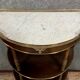 Parisian shelf Louis XVI style half-moon mahogany shape
