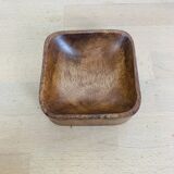 60s teak pocket emptier, square