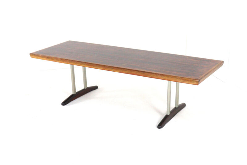 Rosewood / walnut coffee table 'Drachten' - mid century modern