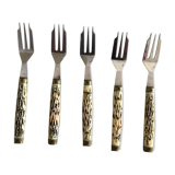 Set of 5 dessert forks 50s