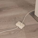 Vintage ground lamp in white iron and metal, Italy, 70s