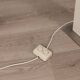 Vintage ground lamp in white iron and metal, Italy, 70s
