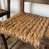 Ensemble de 6 chaises paillées