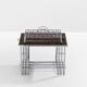 Modernist Art Deco walnut and nickel-plated metal bar table circa 1930