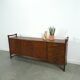 Hout met bamboe dressoir met lades vintage