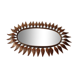 Original copper sun mirror 56x28cm