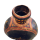 Indian painted metal jar