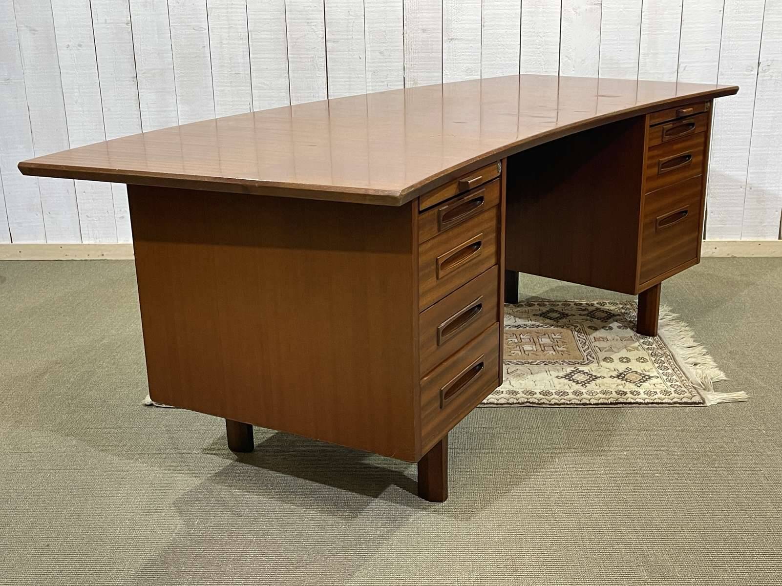 1960s mahogany executive desk - can be dismantled into 3 parts