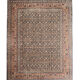 Large Vintage Indian Kashmiri Carpet Blue Wool Living Room Rug- 280x385cm