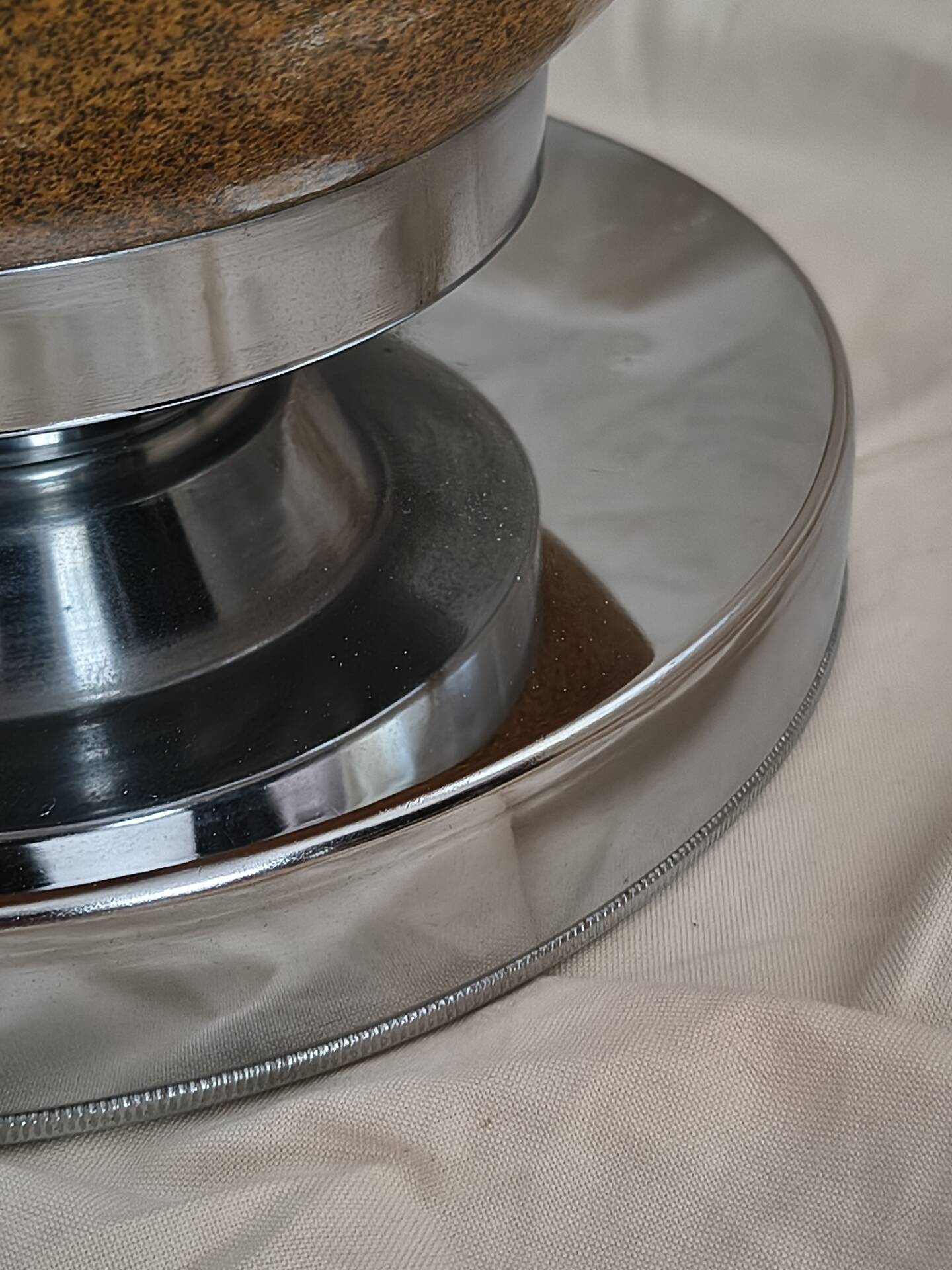 Vintage 1970 metal and ceramic lamp
