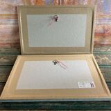 Set of 2 decorative duck wall posters ideal for children's rooms