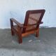 RARE MAHOGANY ARMCHAIR AND CANNAGE - FRANCE 40S