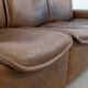 Canapé modulable De Sede DS-12 en cuir cognac, années 70