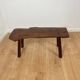 Rustic bench in solid elm, wabi-sabi style, mid-20th century.