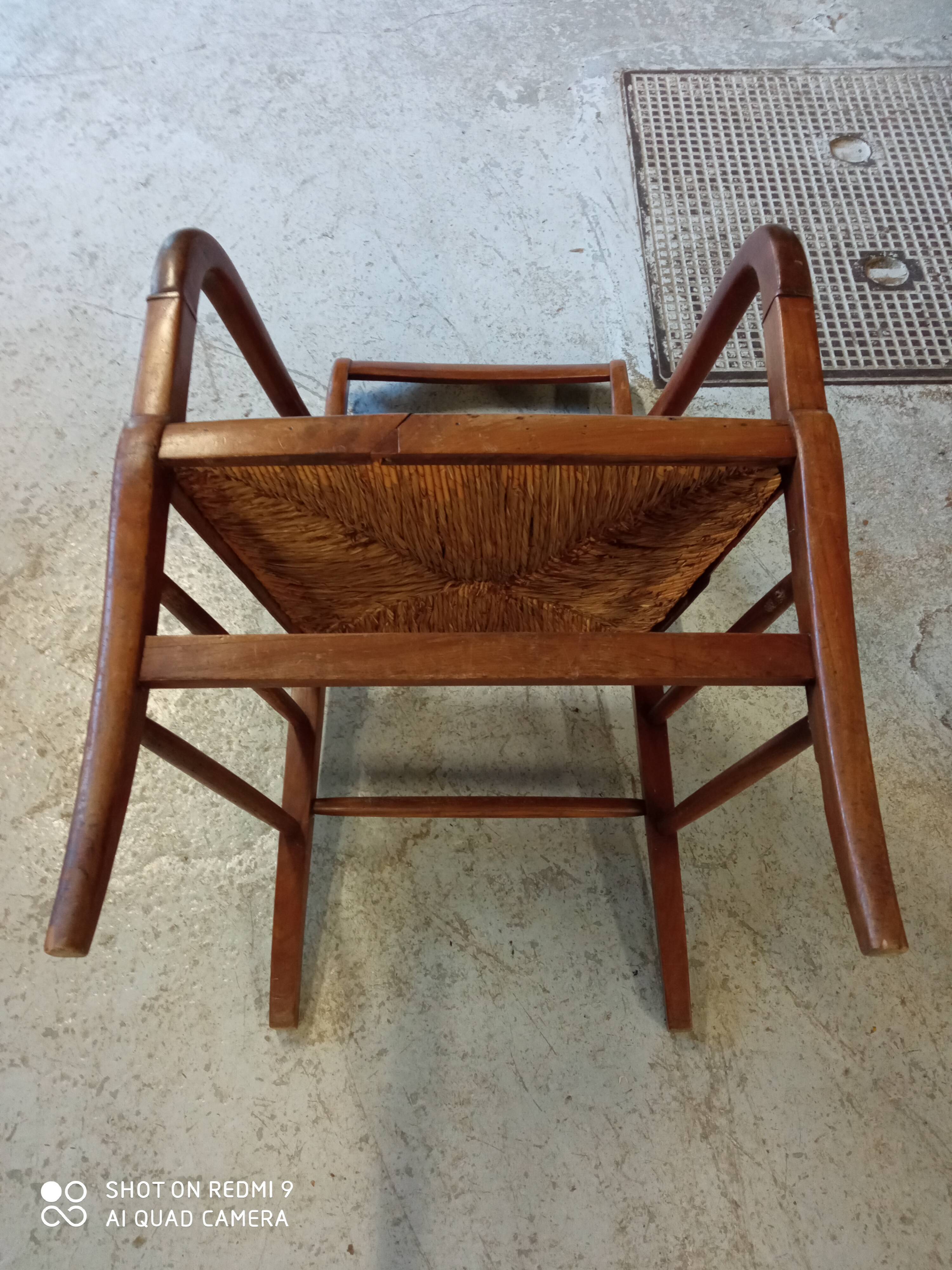 Walnut armchair