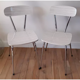 Chaise en formica marbrée blanche années 70