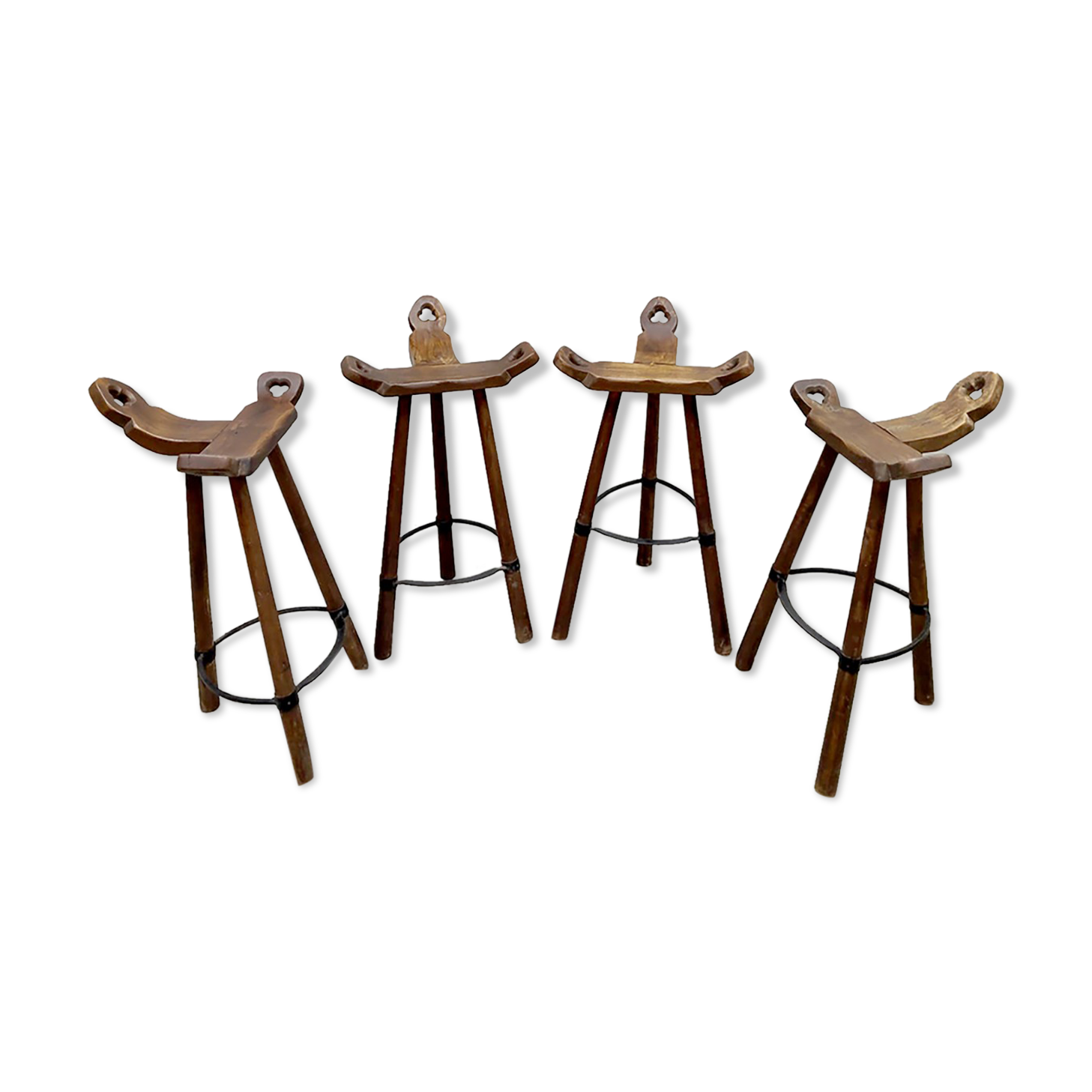 Tripod vintage brutalist spanish barstools