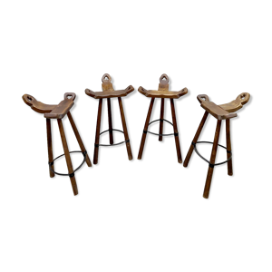 4 tabourets de bar tripodes
