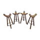 Tripod vintage brutalist spanish barstools