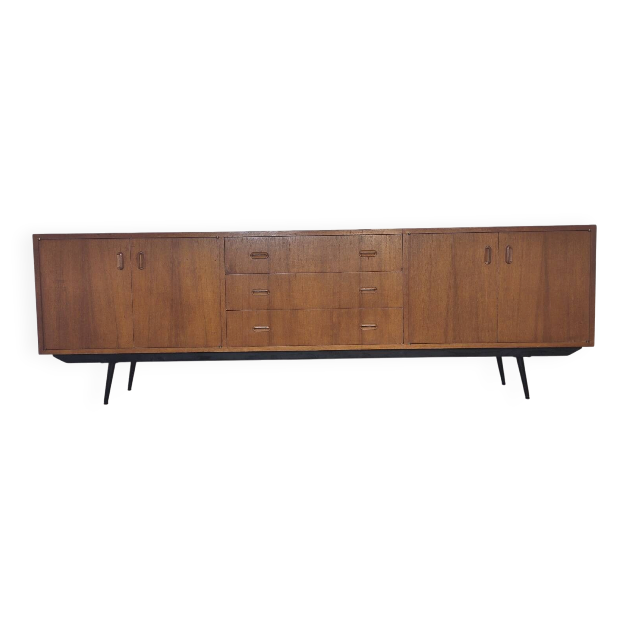 Scandinavian teak and metal sideboard