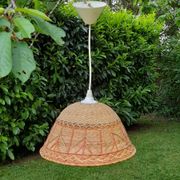 Suspension bell in rattan 3 colors, bohemian spirit seventies6