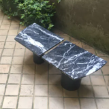 marble and metal coffee table