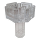 Candle holder or glass warmer with irregular ice effect.
