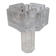 Candle holder or glass warmer with irregular ice effect.