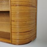 Rattan wall display case 60'