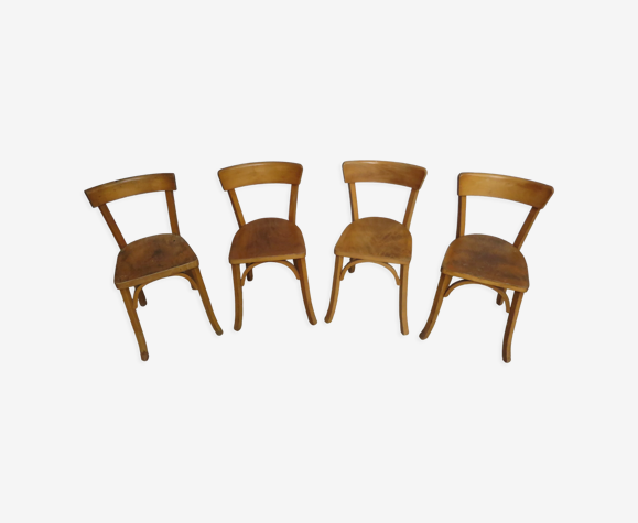 Ensemble de 4 chaises bistrots années 50 /60