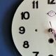 Vintage formica clock round silent wall clock "Green Jura"