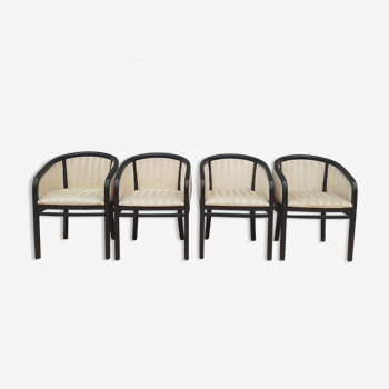 Lot de 4 fauteuils bridge de table années 70´ maison Fendi