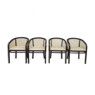 Lot de 4 fauteuils bridge de table années 70´ maison Fendi