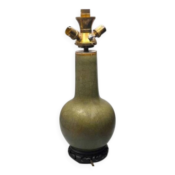 Lampe de table en céramique vintage du milieu du siècle Hong Kong
