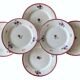 6 antique flat plates in Sarreguemines earthenware