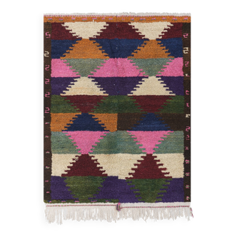 Vintage Turkish Oushak Rug Handwoven 115x145 cm