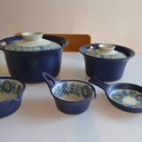 5 pièces de vaisselle scandinave en grès des années 70