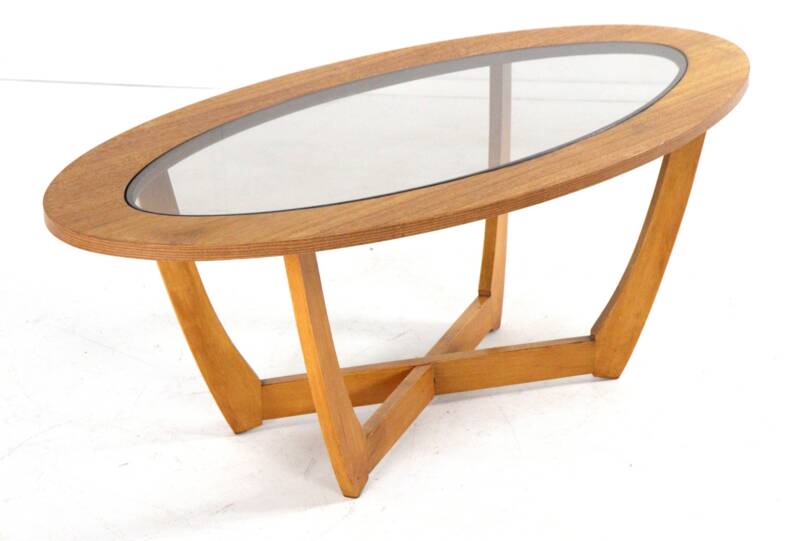 Oval coffee table 'Salford' mid century modern