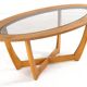 Oval coffee table 'Salford' mid century modern