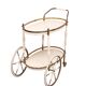 Oval shaped glass tops serving trolley Italy 1950s