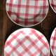 A set of 6 flat plates Nappe Rose Moulin des Loups