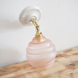 Pink opaline wall lamp