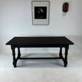 Matte black farmhouse table