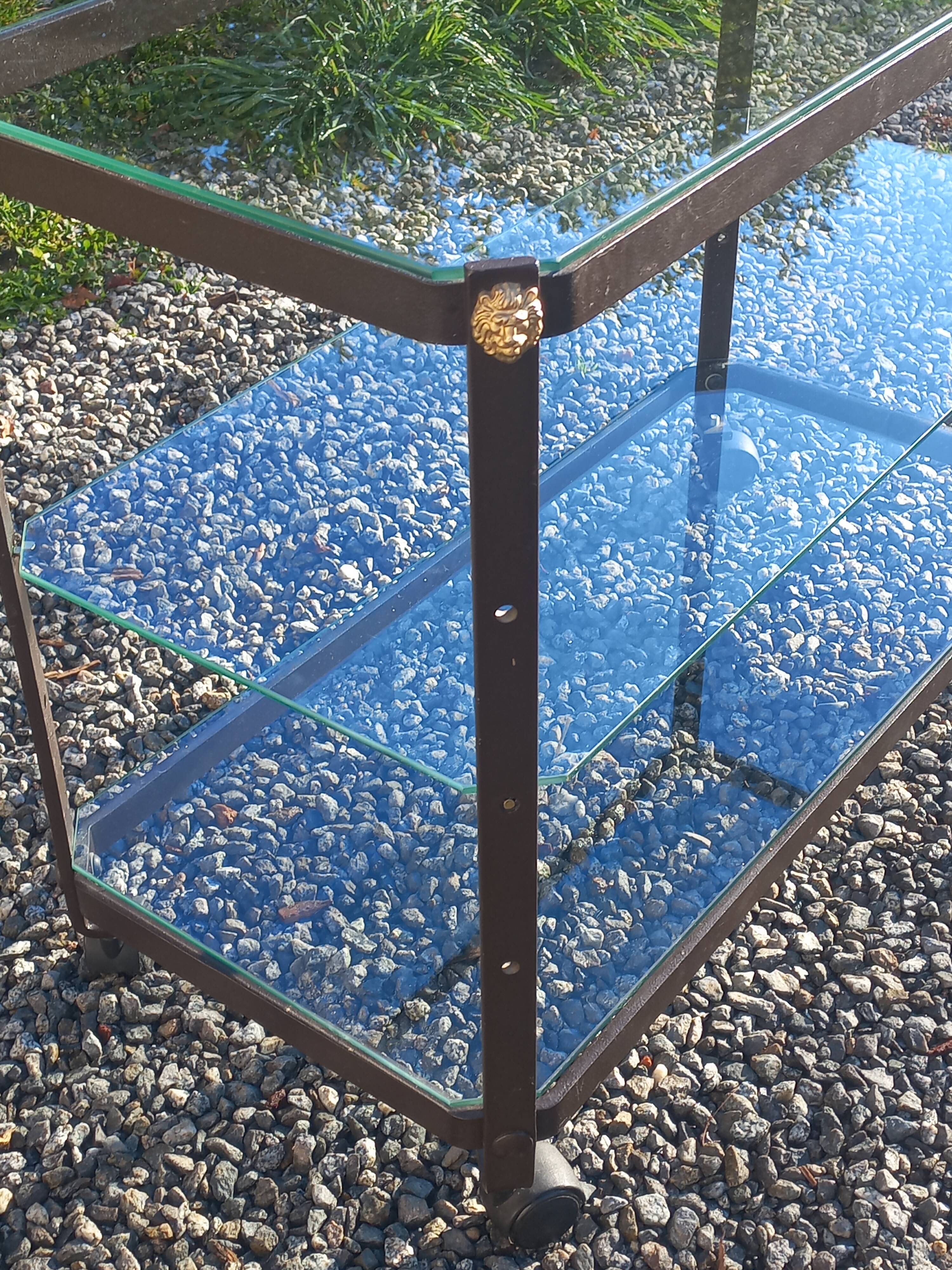 Rolling dessert trolley designed by Pierre Vandel