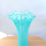 Light aqua murano glass vase