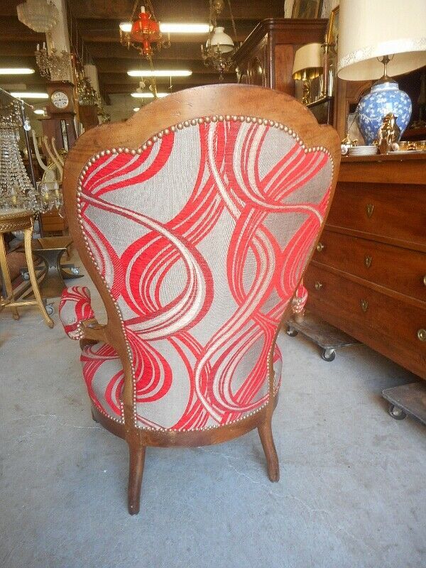 19th century Voltaire walnut armchair